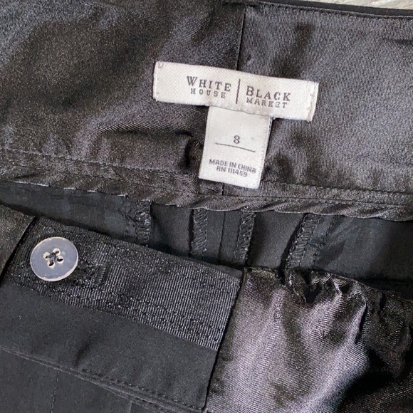 Women's WHBM Black Wide Leg Flare Trousers Size 8 - Picture 6 of 9